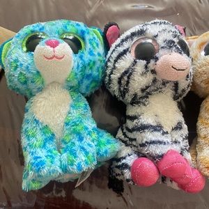 TY beanie boos with glitter eyes